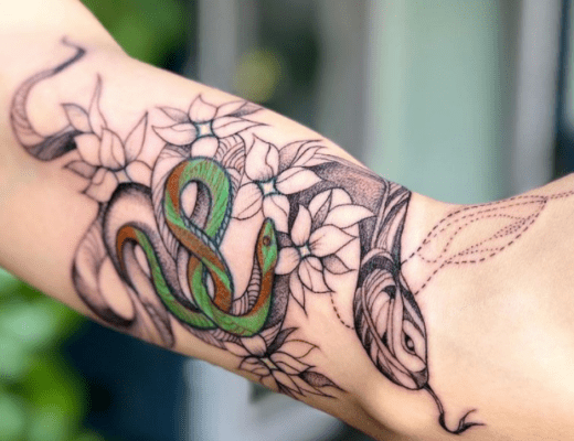 Что означает татуировка змеи. Татуировка змея на руке, на ноге, эскизы