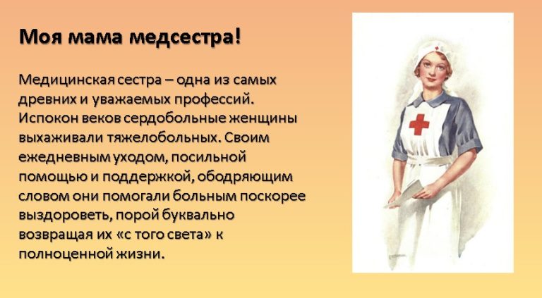 Профессия медсестра проект