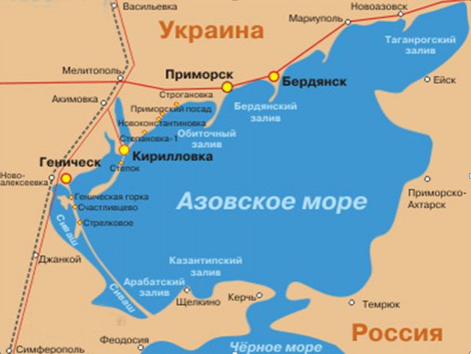 Море карта побережья Россия отдых